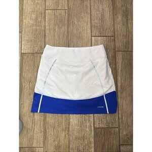 Annika Cutter & Buck Women's Golf Tennis Skort M White Blue Trim UPF 50+ Pockets